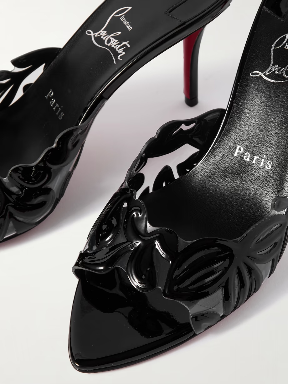 Apostropha Petunia 80 patent-leather and PVC mules Apostropha Petunia 80 patent-leather and PVC mules