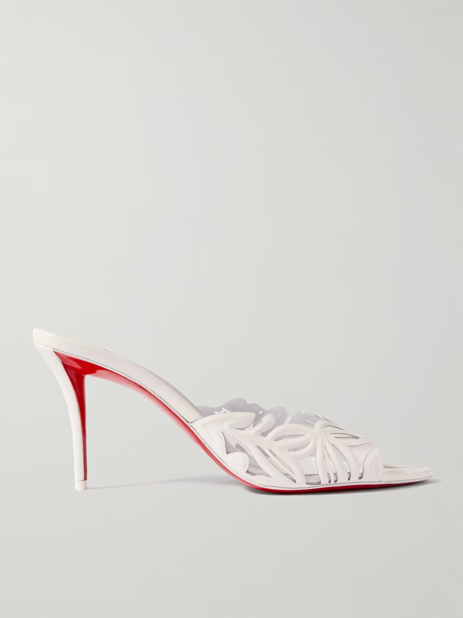Apostropha Petunia 80 patent-leather and PVC mules Apostropha Petunia 80 patent-leather and PVC mules