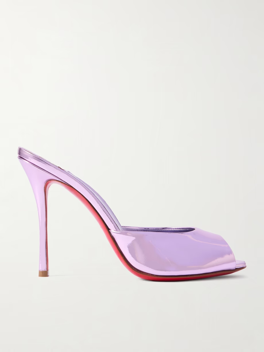 Me Dolly 100 metallic patent-leather mules Me Dolly 100 metallic patent-leather mules