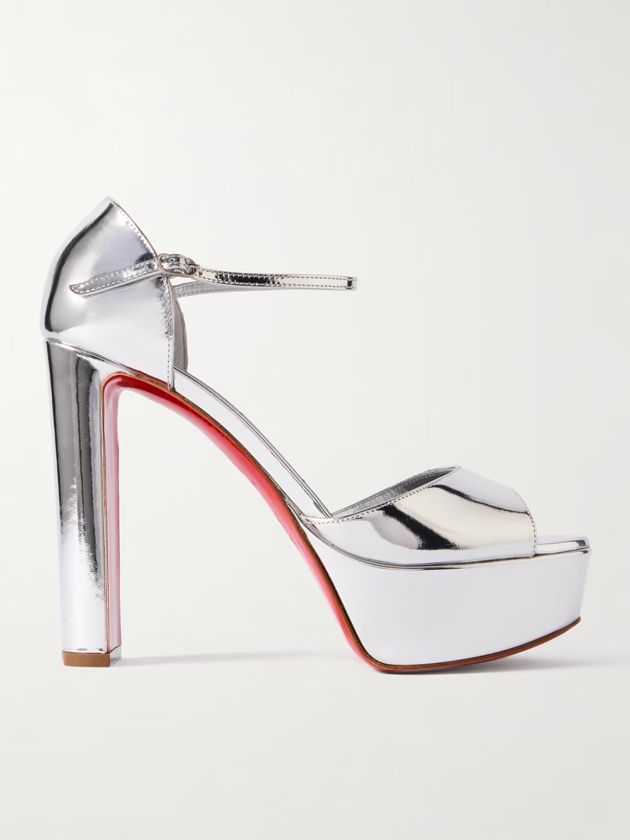 Sandaloo 130 mirrored-leather platform sandals Sandaloo 130 mirrored-leather platform sandals