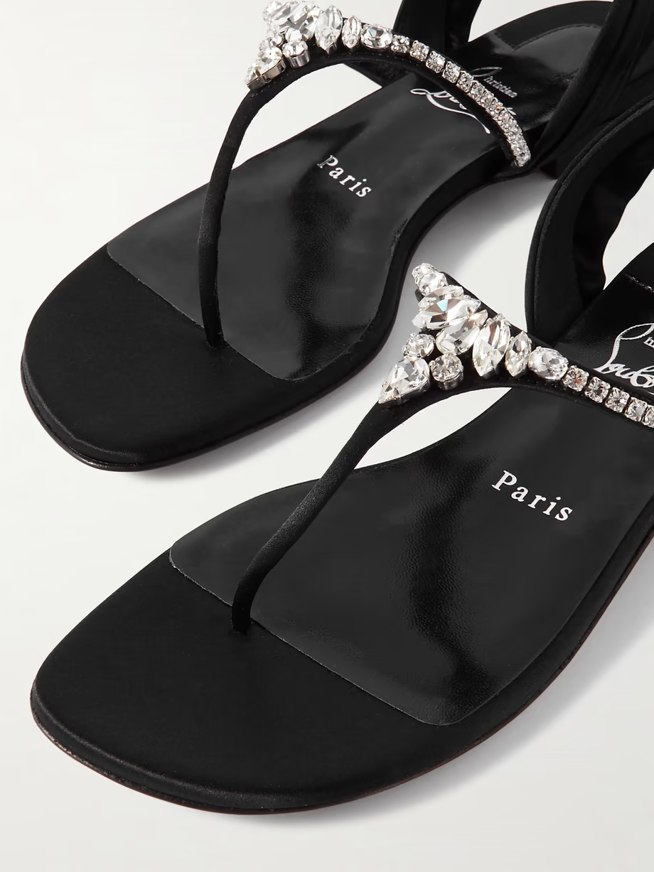 Just Queenie embellished satin sandals Just Queenie embellished satin sandals
