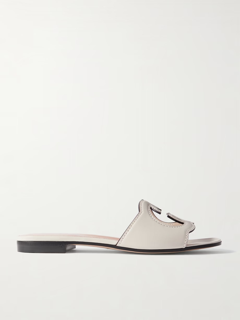 Cutout leather slides Cutout leather slides