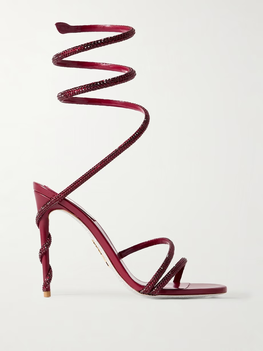 Margot crystal-embellished satin sandals Margot crystal-embellished satin sandals