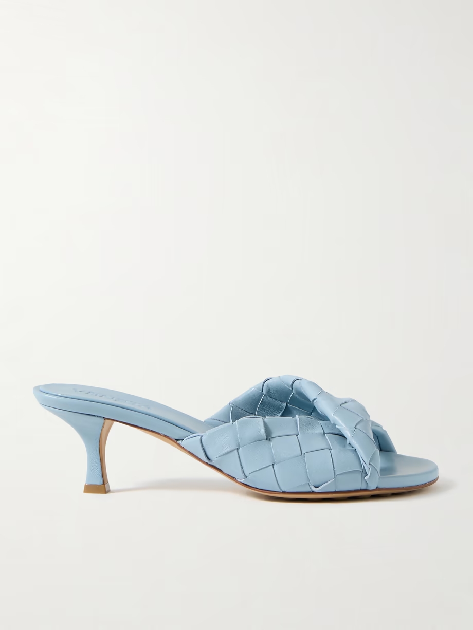 Blink twisted intrecciato leather mules Blink twisted intrecciato leather mules