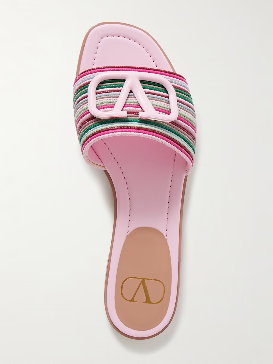 VLOGO leather slides VLOGO leather slides
