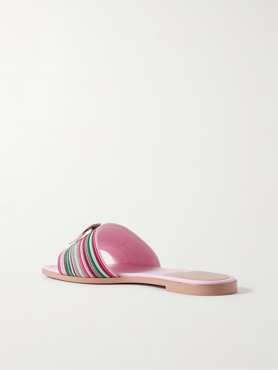 VLOGO leather slides VLOGO leather slides