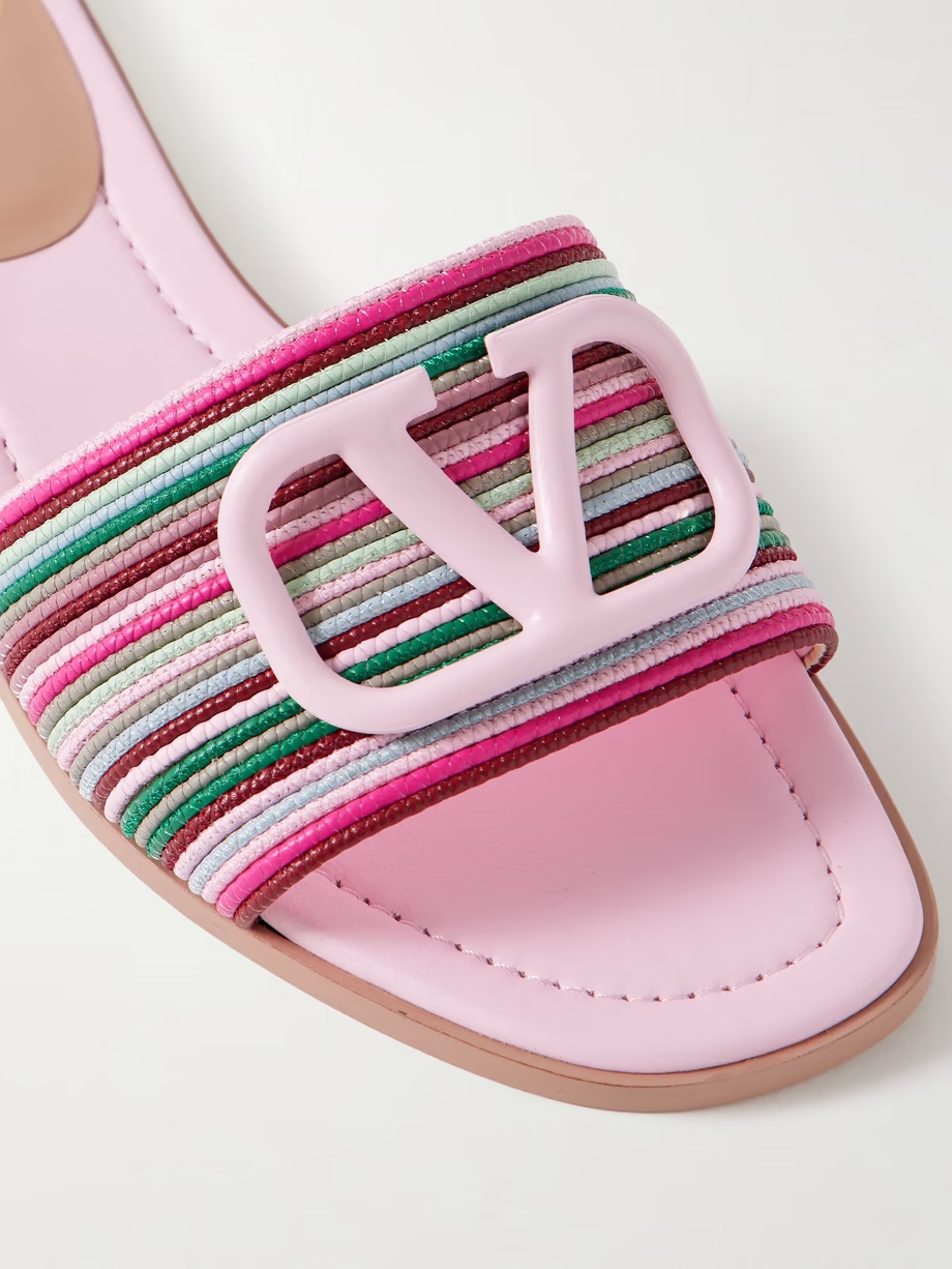 VLOGO leather slides VLOGO leather slides