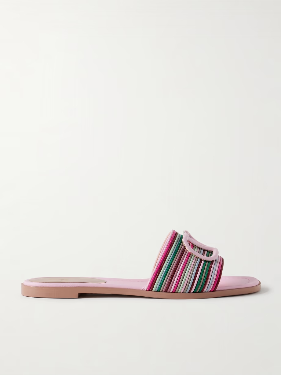 VLOGO leather slides VLOGO leather slides