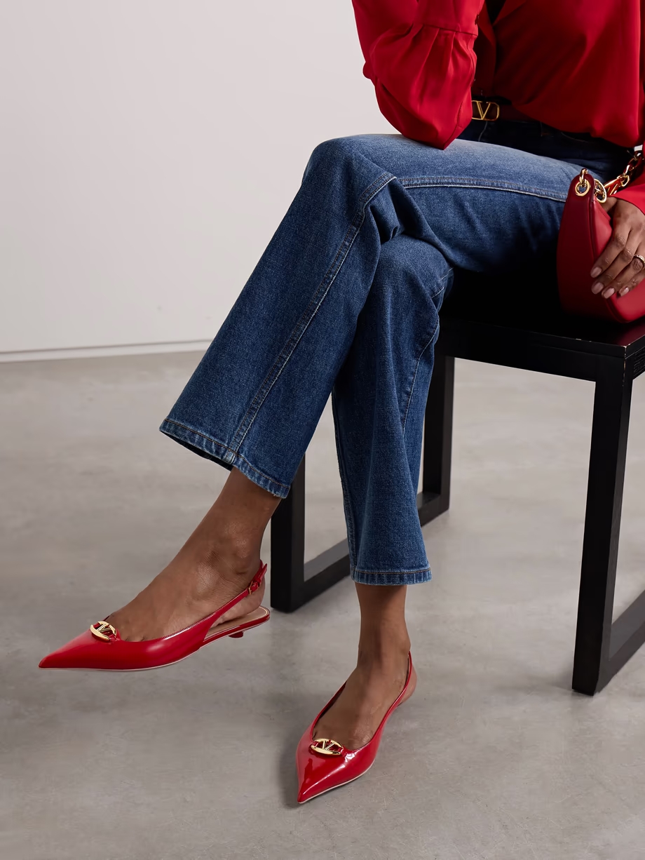 VLOGO Bold 20 embellished patent-leather pumps VLOGO Bold 20 embellished patent-leather pumps