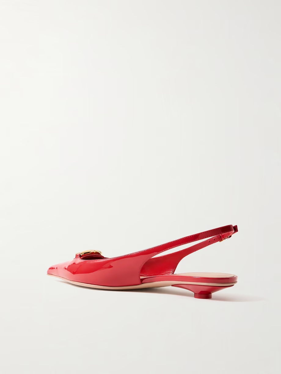 VLOGO Bold 20 embellished patent-leather pumps VLOGO Bold 20 embellished patent-leather pumps