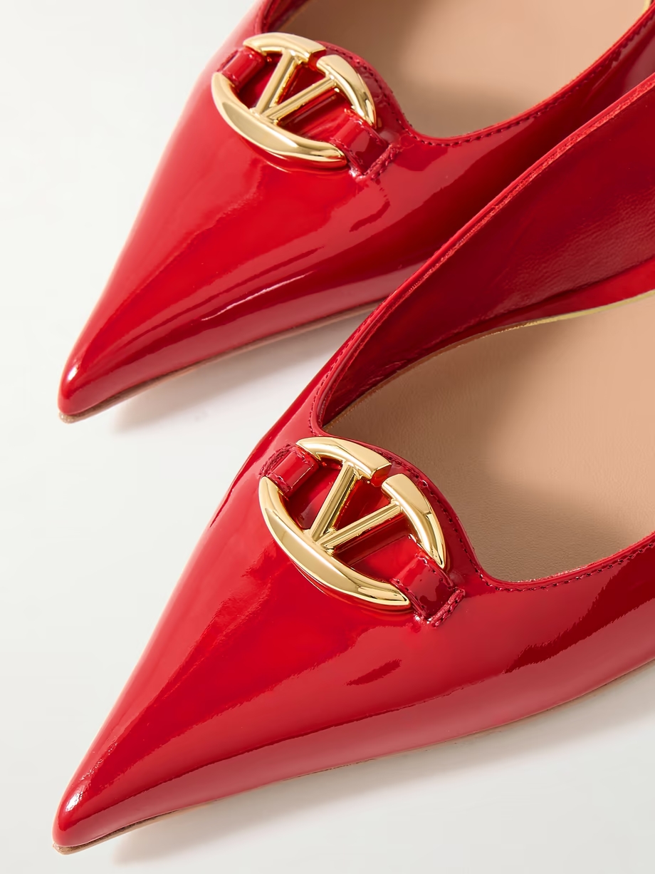 VLOGO Bold 20 embellished patent-leather pumps VLOGO Bold 20 embellished patent-leather pumps