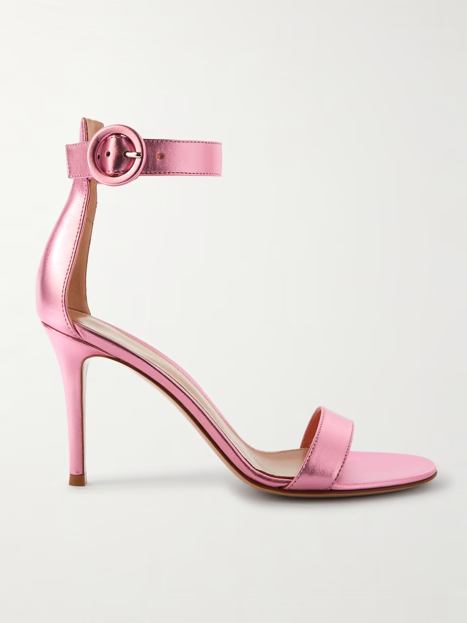 Portofino 85 metallic leather sandals Portofino 85 metallic leather sandals