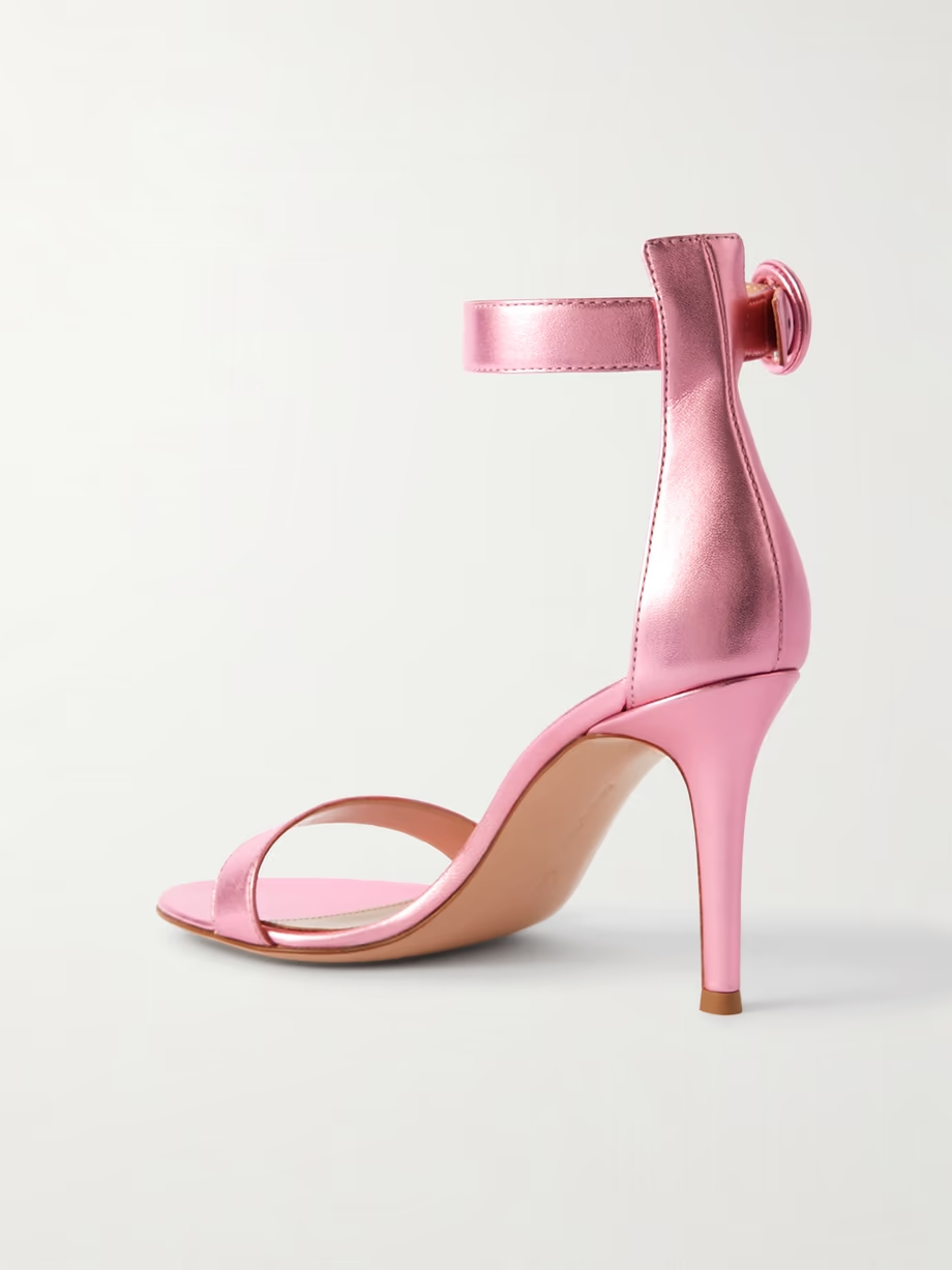 Portofino 85 metallic leather sandals Portofino 85 metallic leather sandals