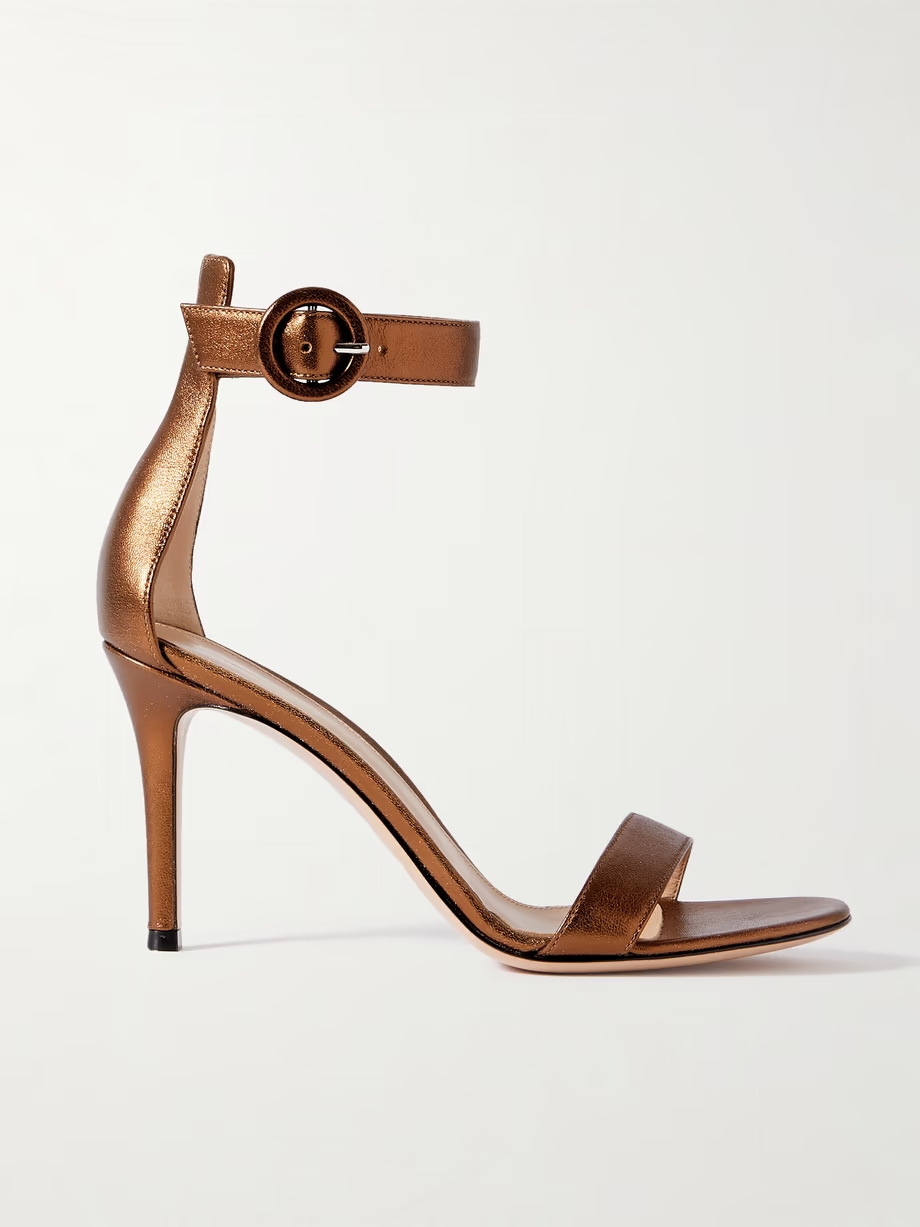 Portofino 85 metallic leather sandals Portofino 85 metallic leather sandals