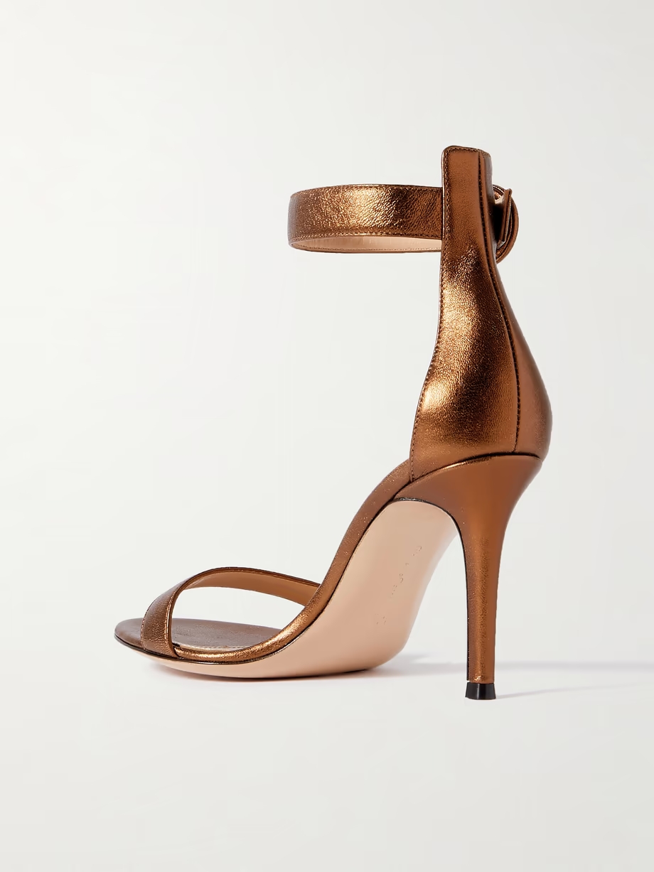 Portofino 85 metallic leather sandals Portofino 85 metallic leather sandals