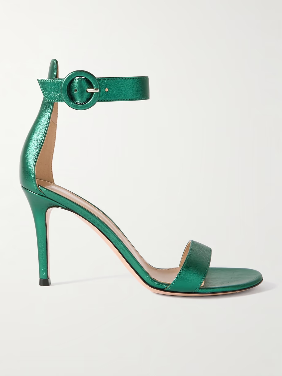 Portofino 85 metallic leather sandals Portofino 85 metallic leather sandals