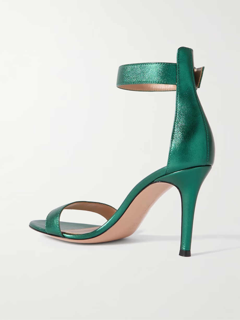 Portofino 85 metallic leather sandals Portofino 85 metallic leather sandals