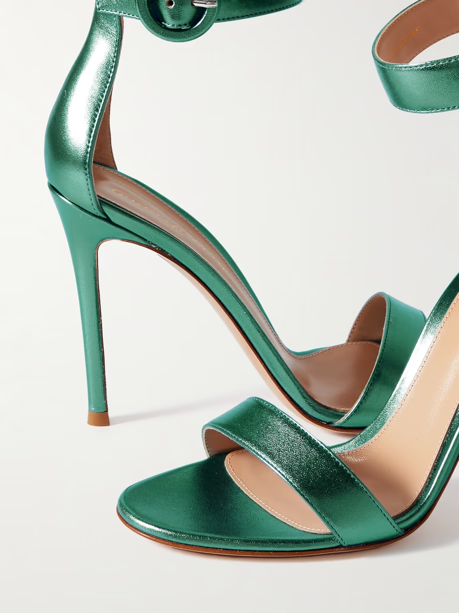 Portofino 85 metallic leather sandals Portofino 85 metallic leather sandals