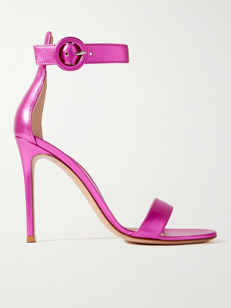 Portofino 105 metallic leather sandals Portofino 105 metallic leather sandals