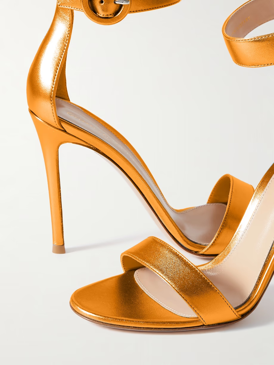 Portofino 105 metallic leather sandals Portofino 105 metallic leather sandals