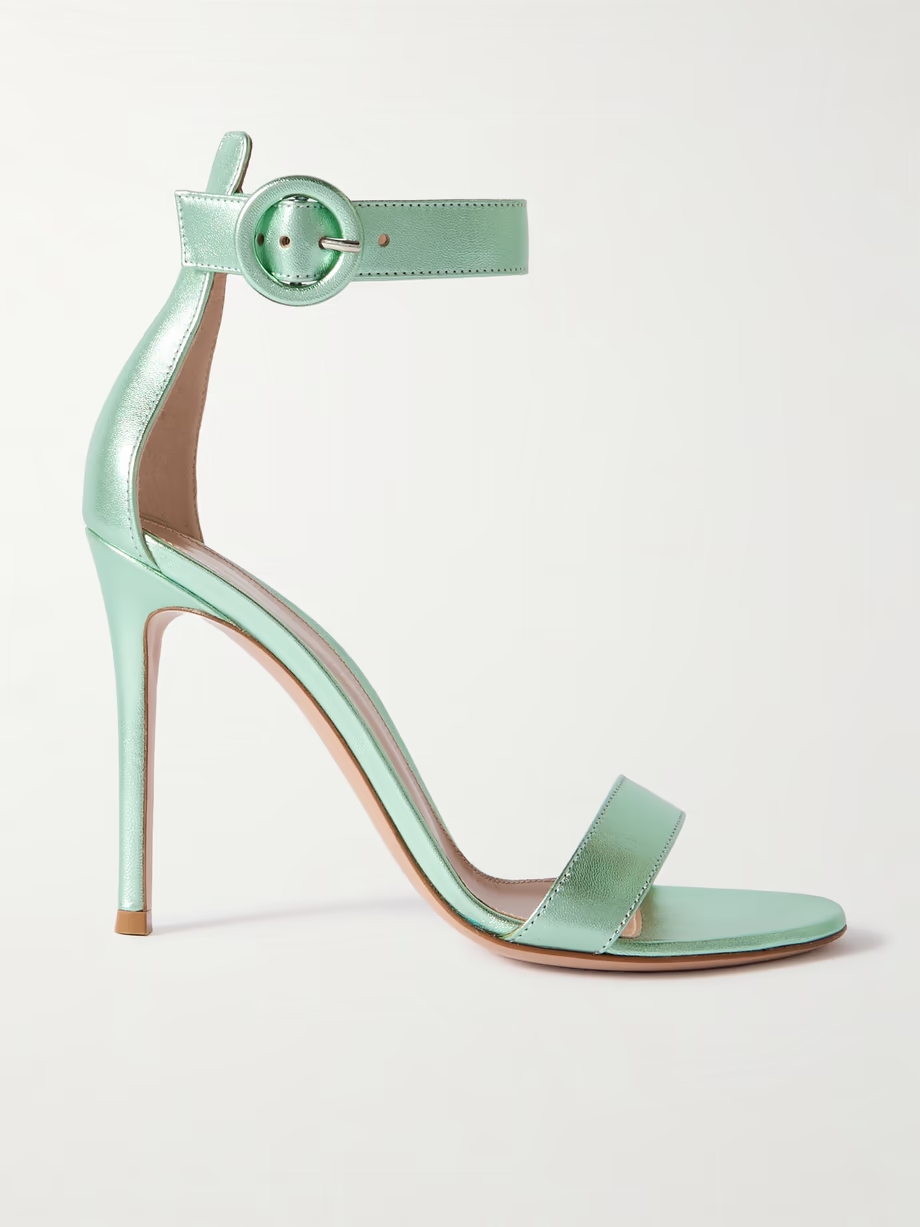 Portofino 105 metallic leather sandals Portofino 105 metallic leather sandals