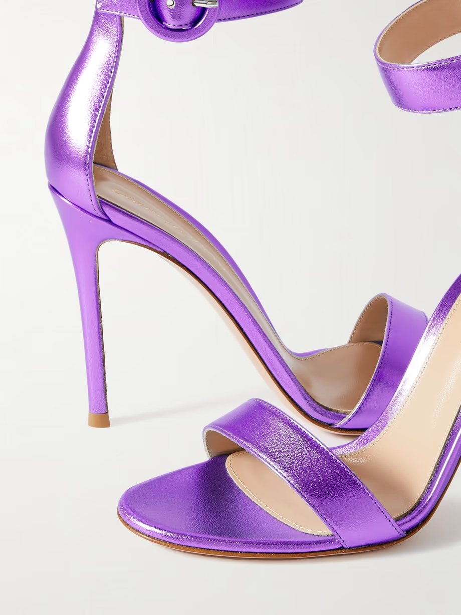 Portofino 105 metallic leather sandals Portofino 105 metallic leather sandals