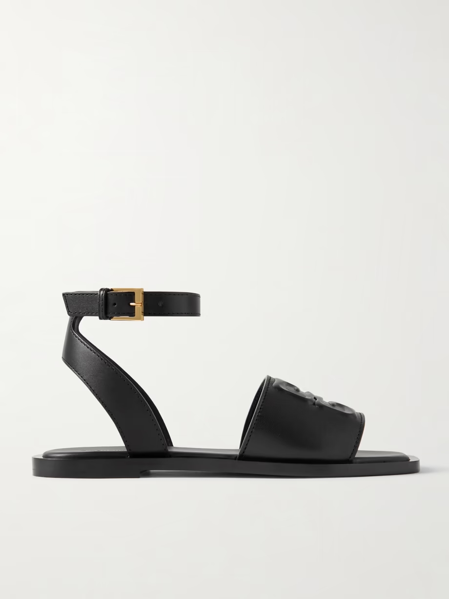4G Liquid logo-embossed leather sandals 4G Liquid logo-embossed leather sandals