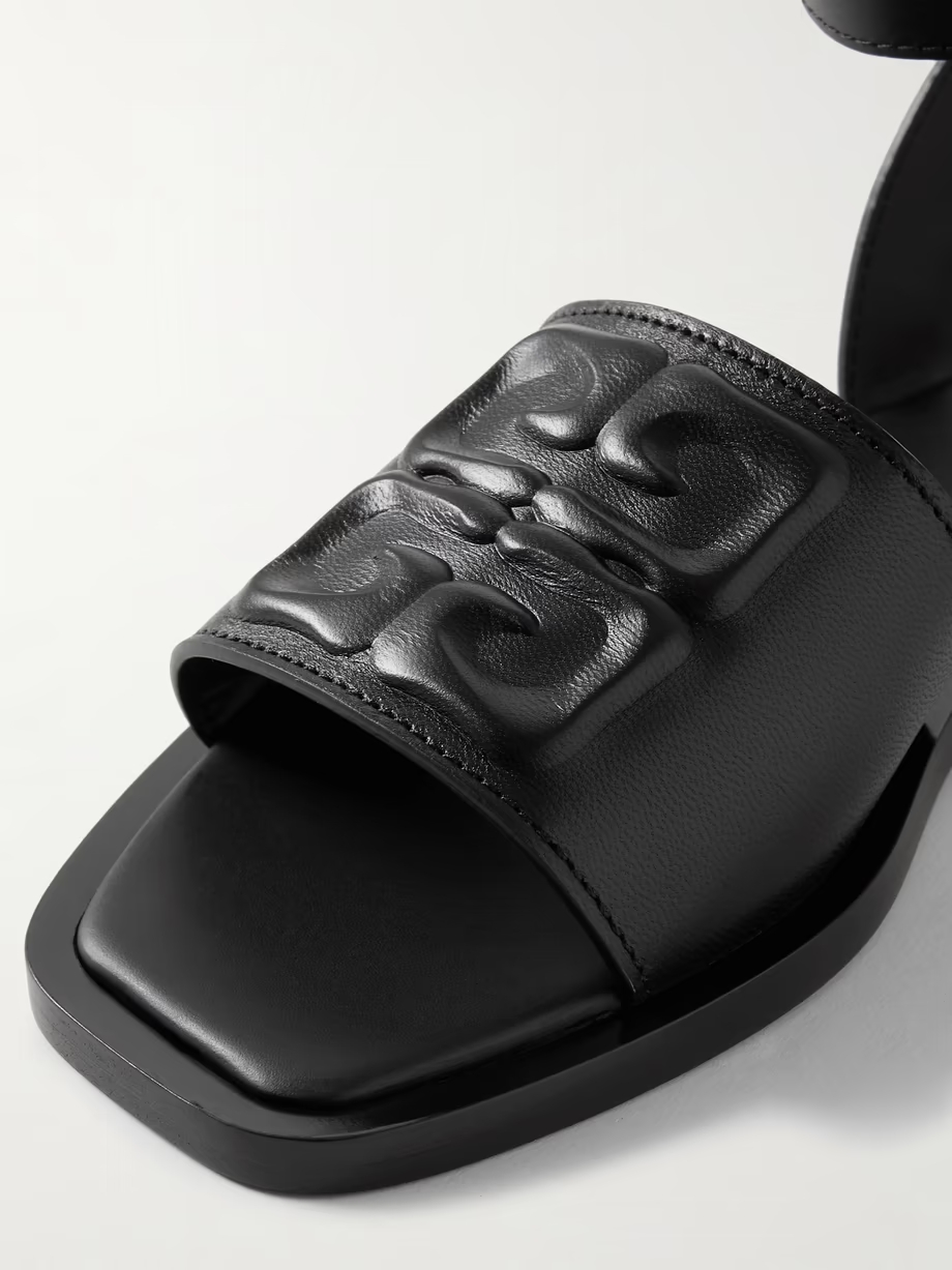 4G Liquid logo-embossed leather sandals 4G Liquid logo-embossed leather sandals