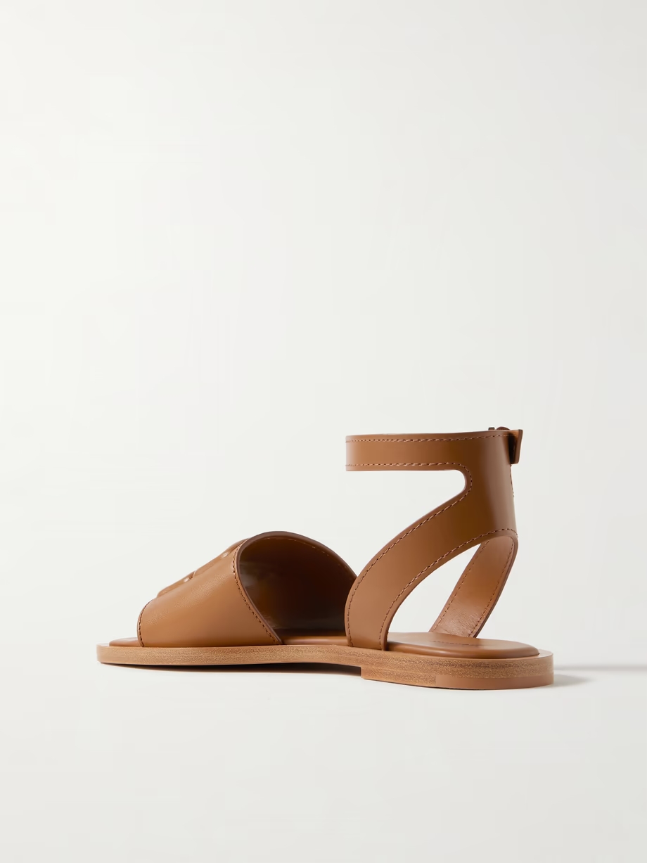 4G Liquid logo-embossed leather sandals 4G Liquid logo-embossed leather sandals