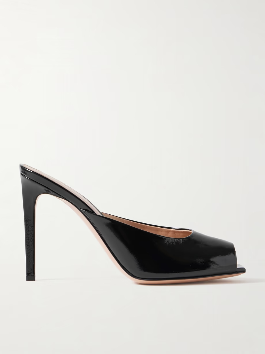 Ethel 95 glossed-leather mules Ethel 95 glossed-leather mules