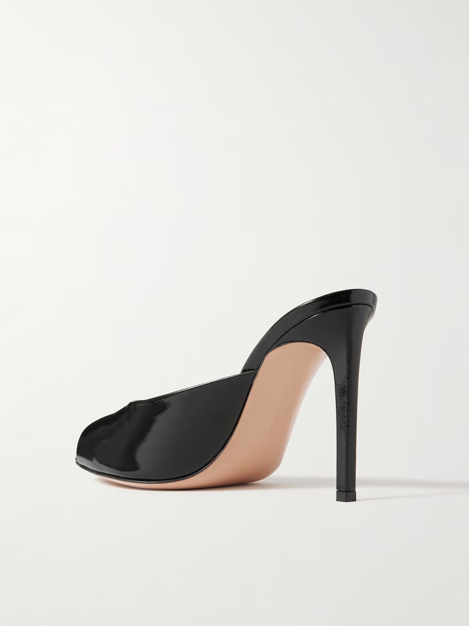 Ethel 95 glossed-leather mules Ethel 95 glossed-leather mules