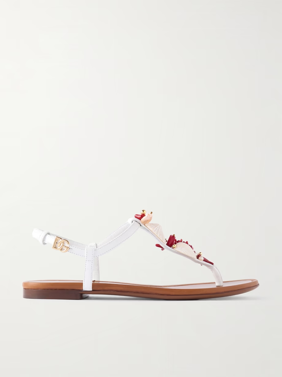 Embellished leather sandals Embellished leather sandals