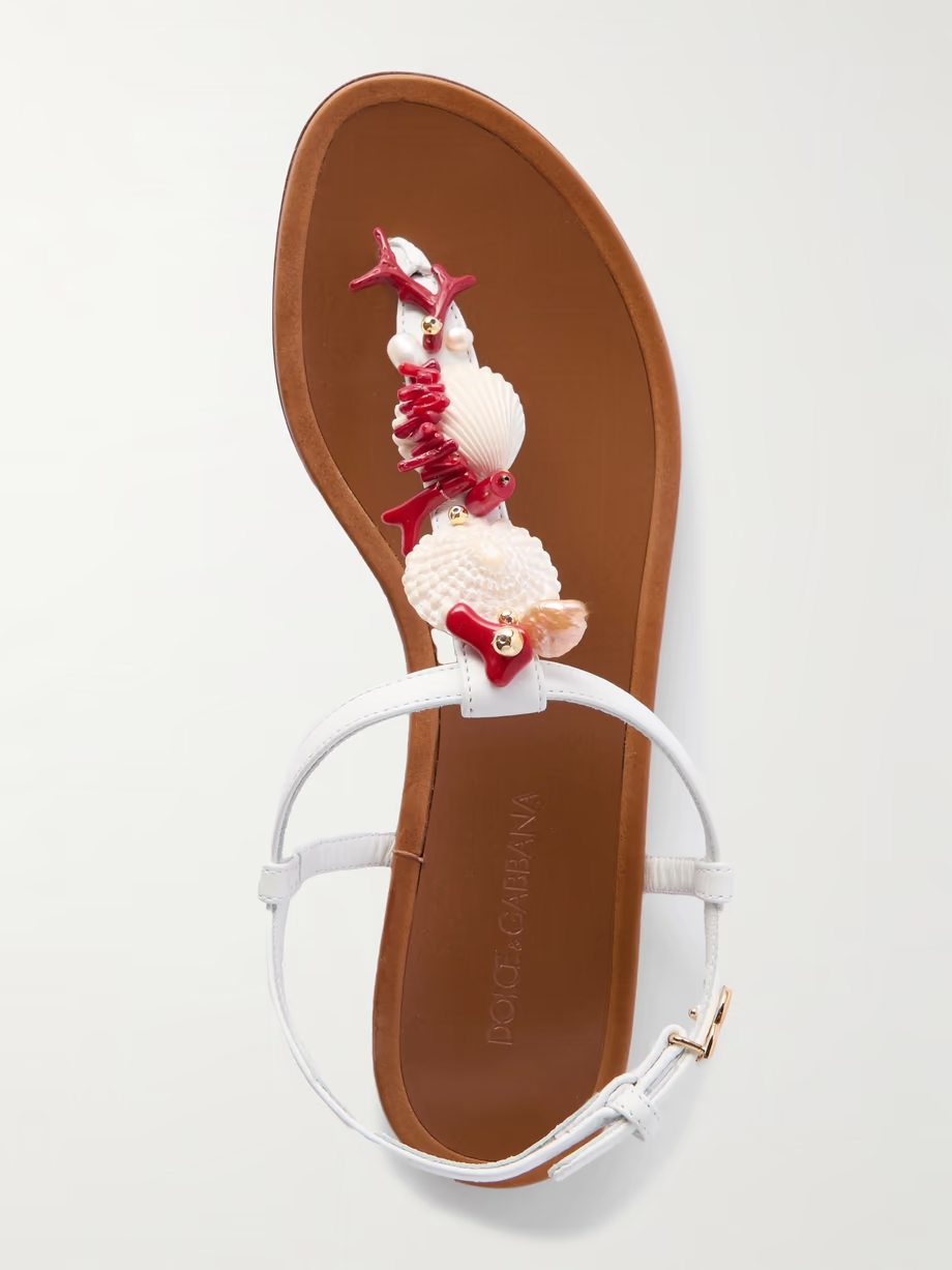Embellished leather sandals Embellished leather sandals