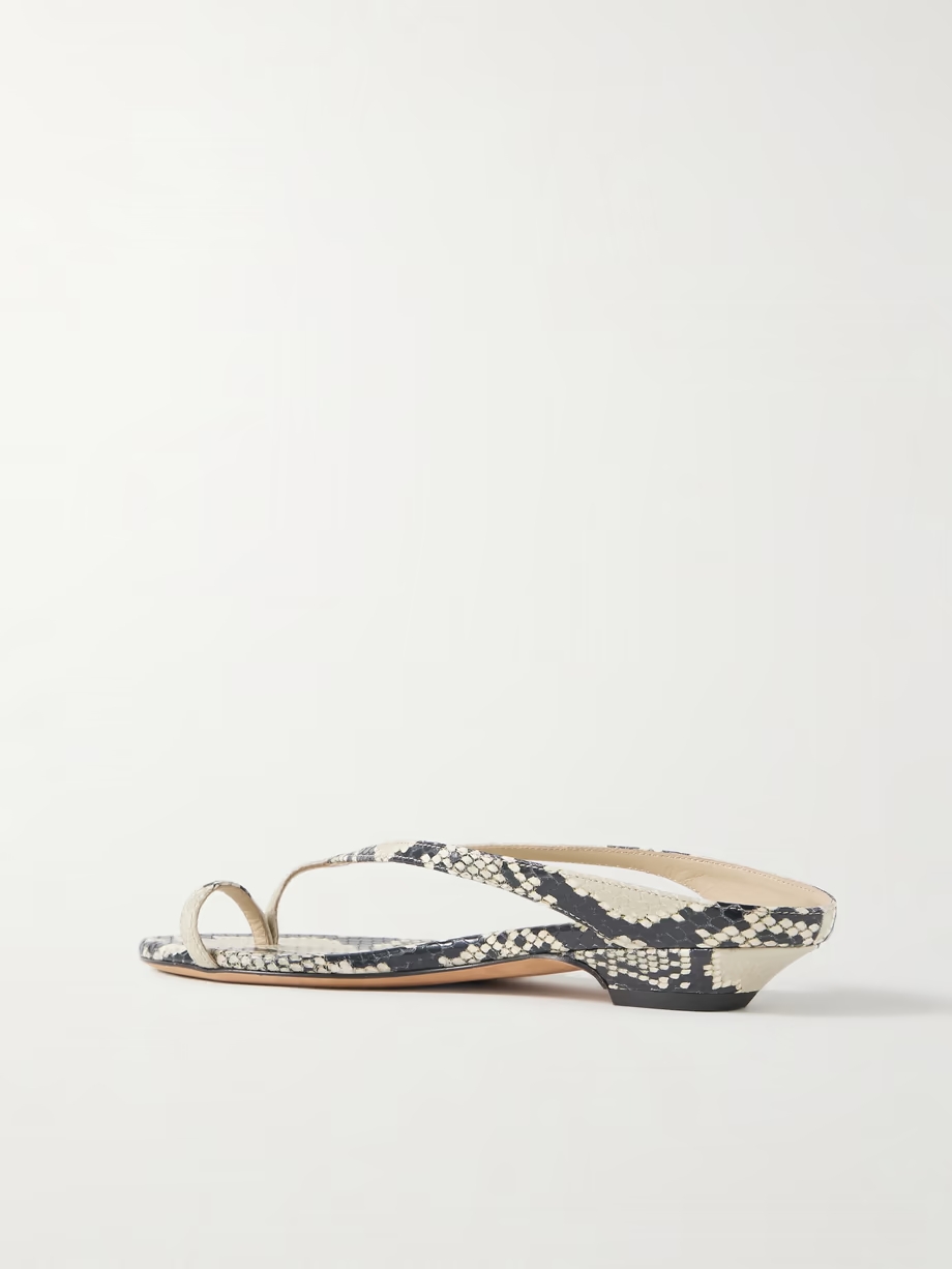 Marion snake-effect leather mules Marion snake-effect leather mules