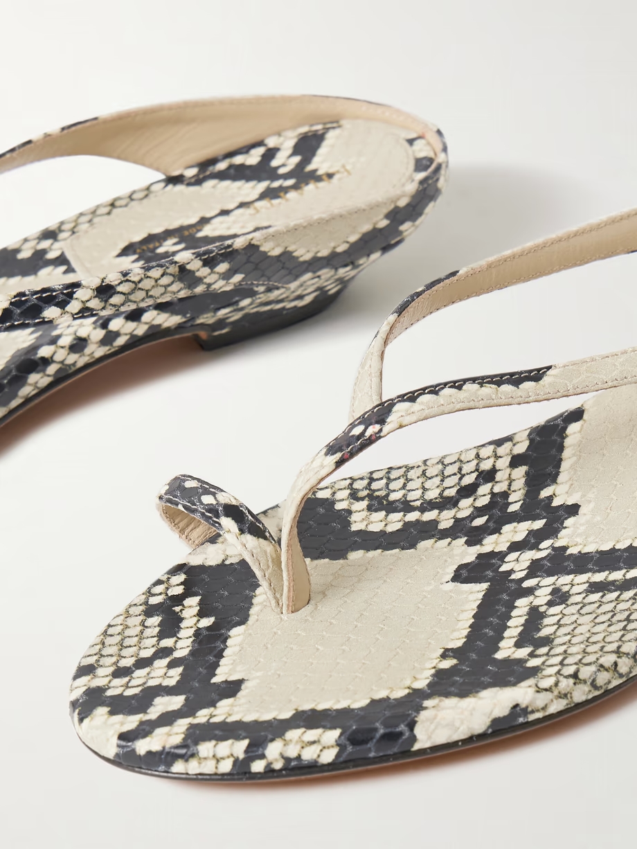 Marion snake-effect leather mules Marion snake-effect leather mules