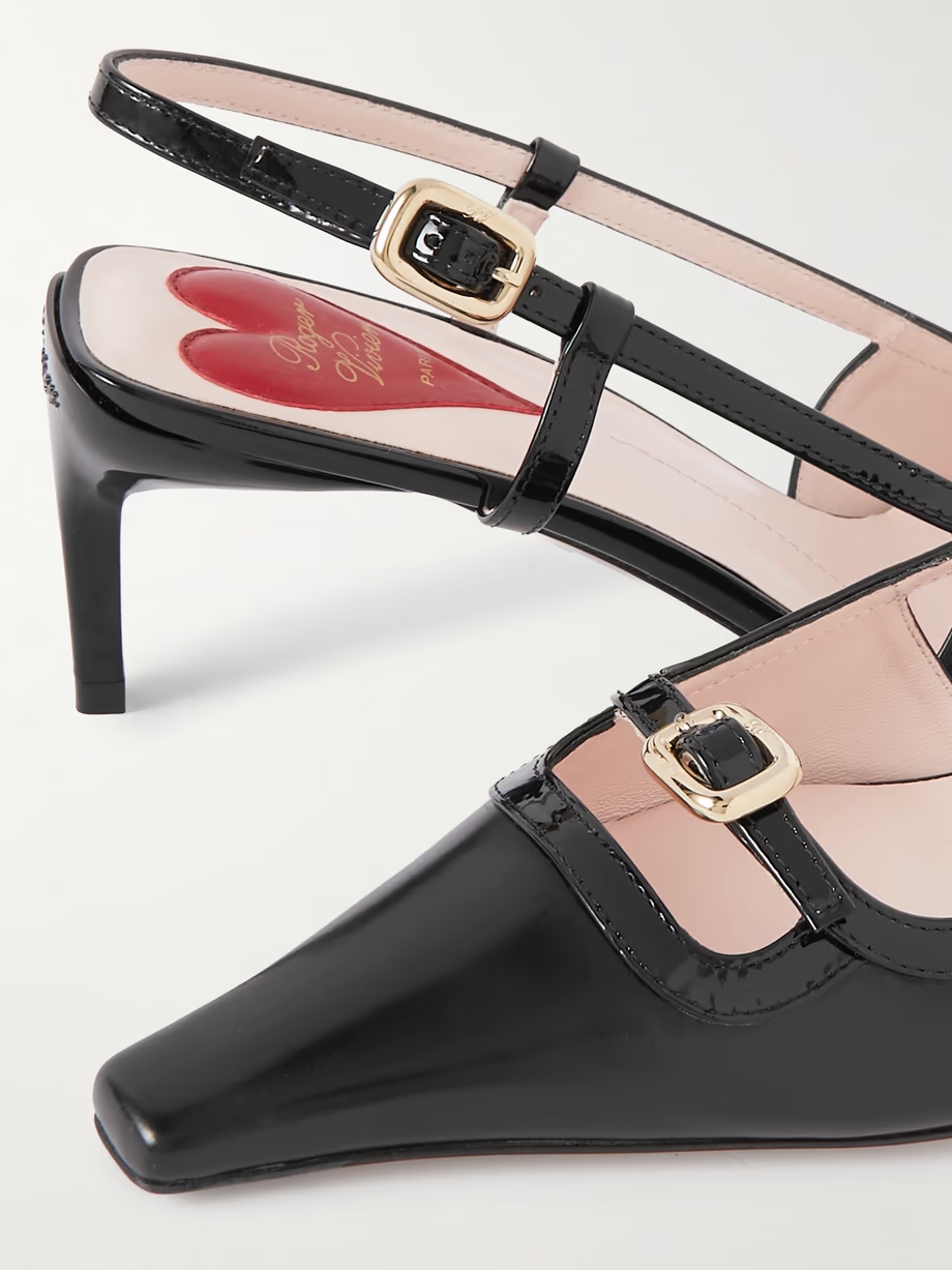 Nagoya embellished leather slingback pumps Nagoya embellished leather slingback pumps