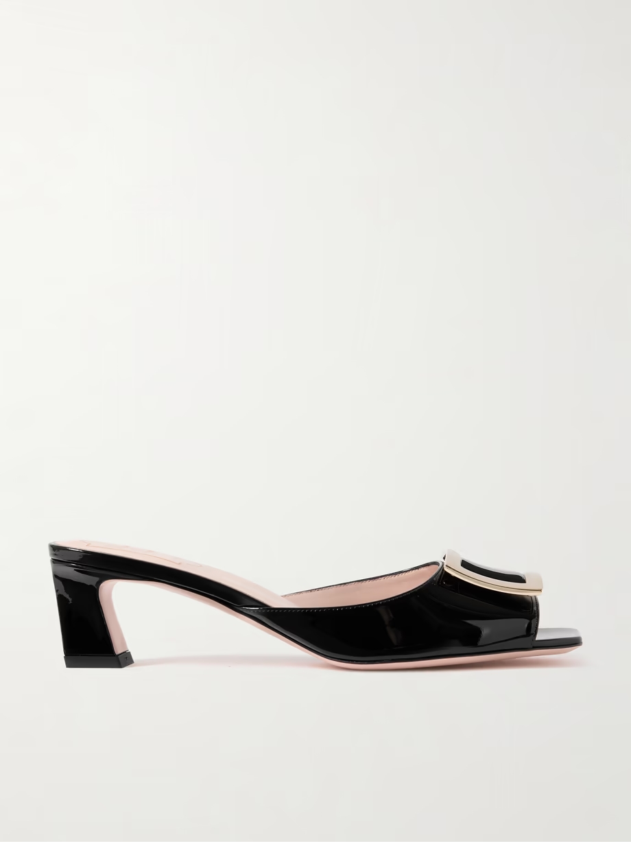 Trompette embellished patent-leather mules Trompette embellished patent-leather mules