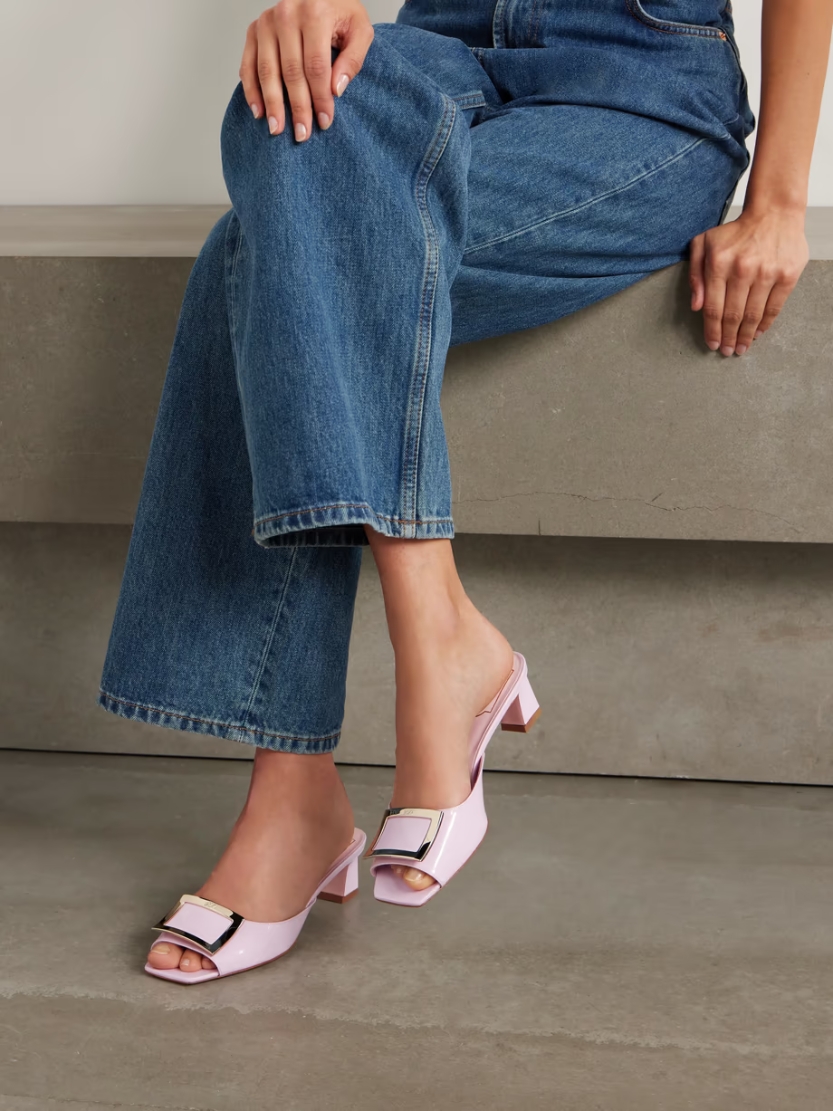 Trompette embellished patent-leather mules Trompette embellished patent-leather mules