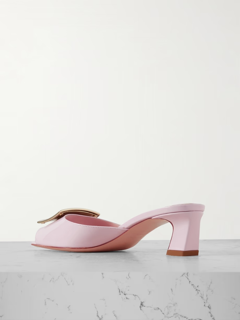 Trompette embellished patent-leather mules Trompette embellished patent-leather mules