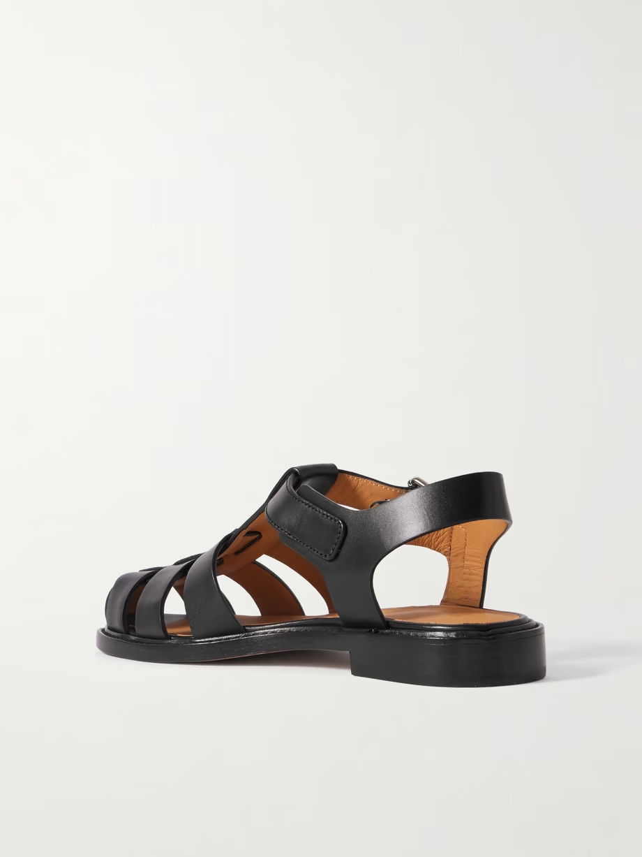 Fisher cutout leather sandals Fisher cutout leather sandals