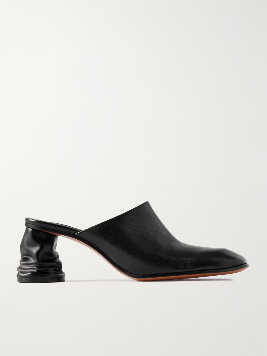 Crush leather mules Crush leather mules