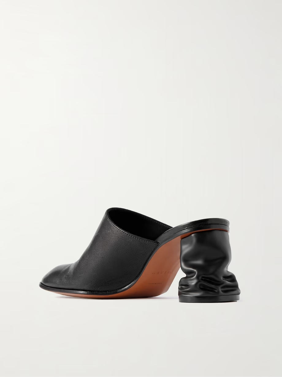 Crush leather mules Crush leather mules