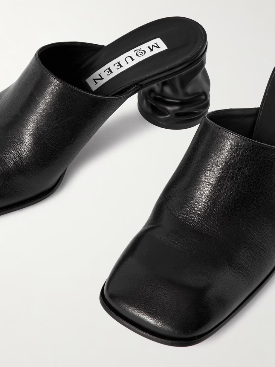 Crush leather mules Crush leather mules