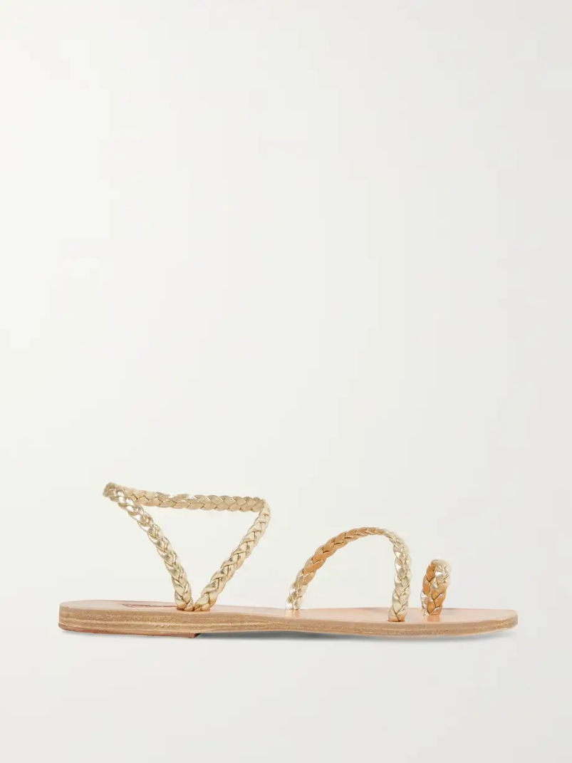 Eleftheria braided metallic leather sandals Eleftheria braided metallic leather sandals