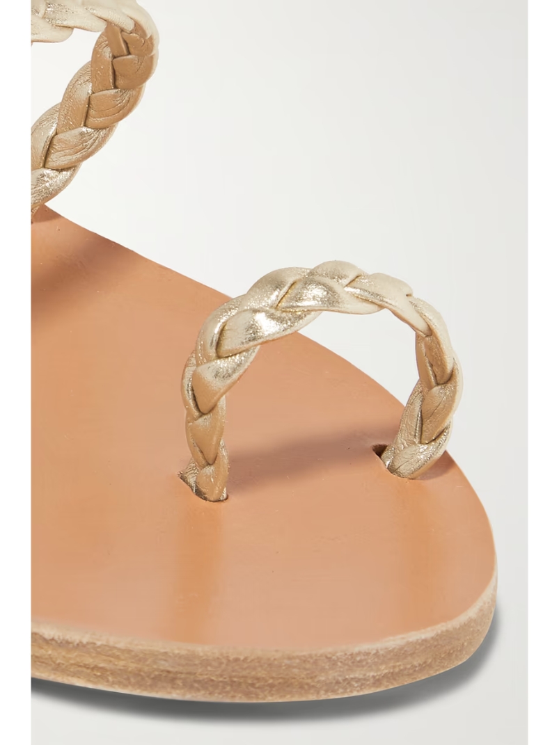 Eleftheria braided metallic leather sandals Eleftheria braided metallic leather sandals