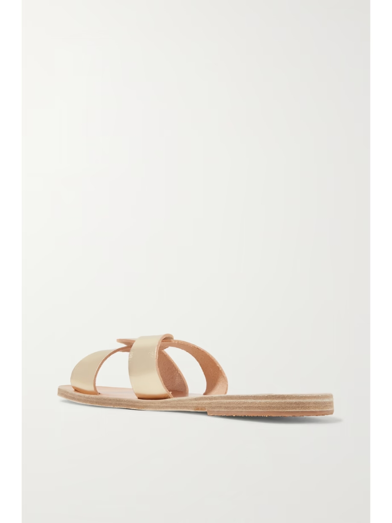 Desmos cutout metallic leather slides Desmos cutout metallic leather slides
