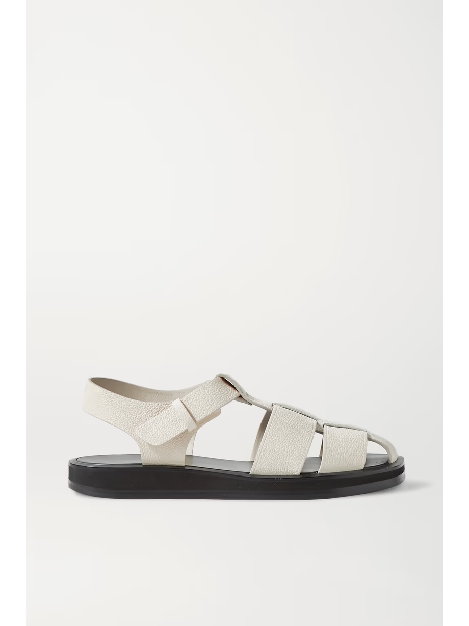 Fisherman woven textured-leather sandals Fisherman woven textured-leather sandals
