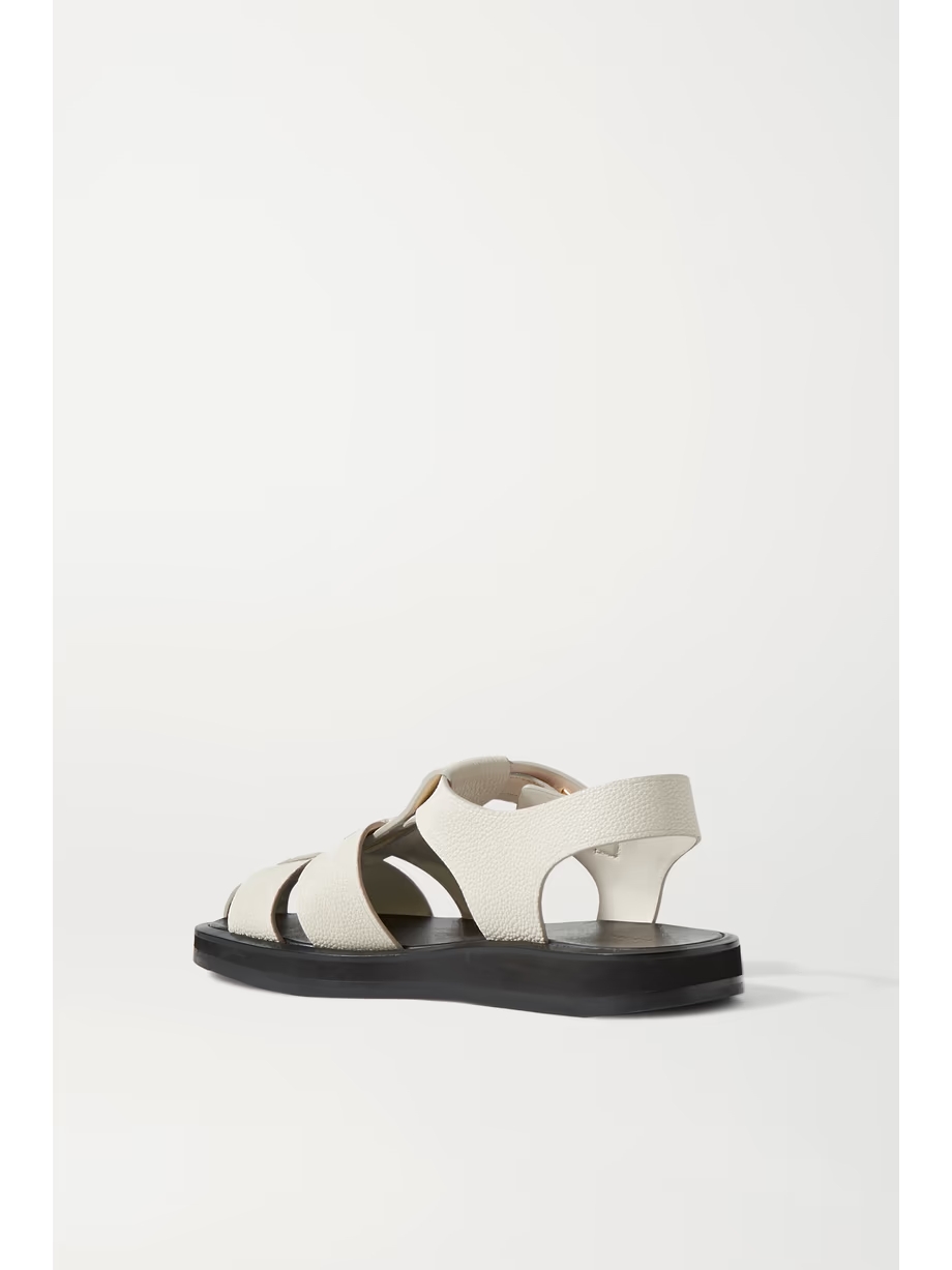 Fisherman woven textured-leather sandals Fisherman woven textured-leather sandals