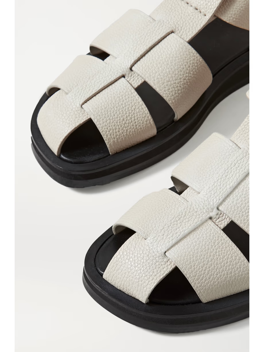 Fisherman woven textured-leather sandals Fisherman woven textured-leather sandals