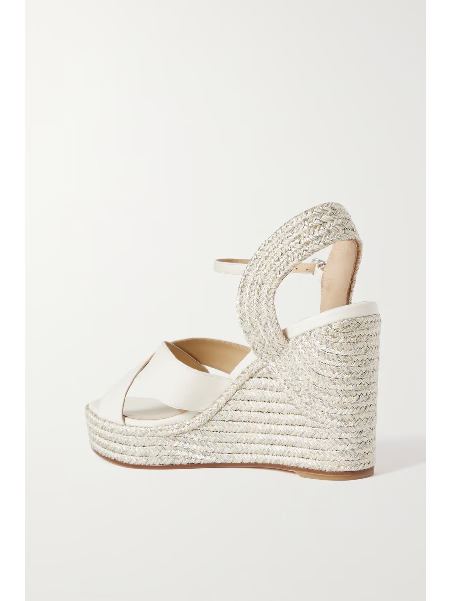 Dellena 100 leather espadrille wedge sandals Dellena 100 leather espadrille wedge sandals